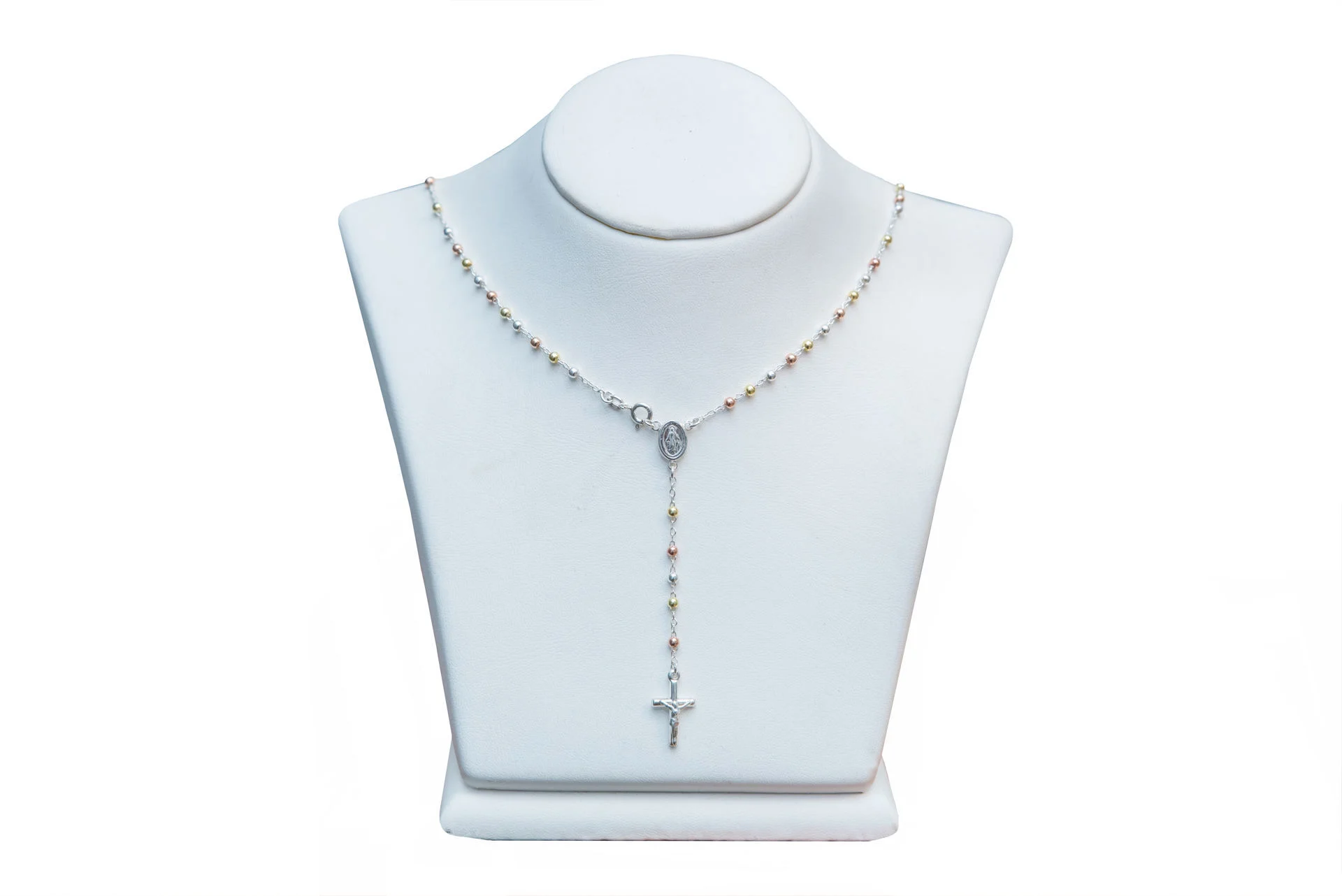 Srebrna krunica, višebojna sa čudotvornom medaljicom 925/rosary2