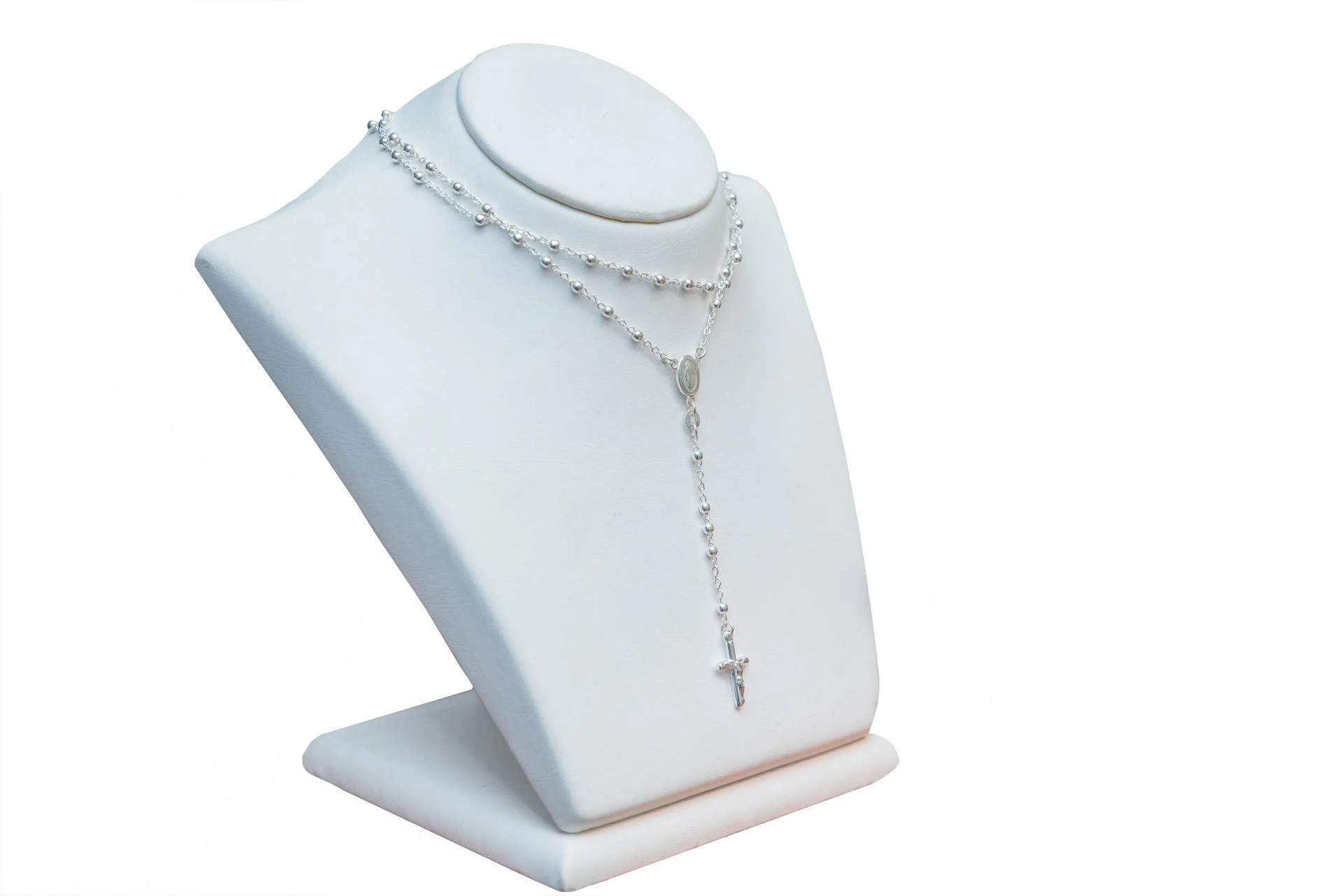 Srebrna krunica, duga sa čudotvornom medaljicom/925rosary1